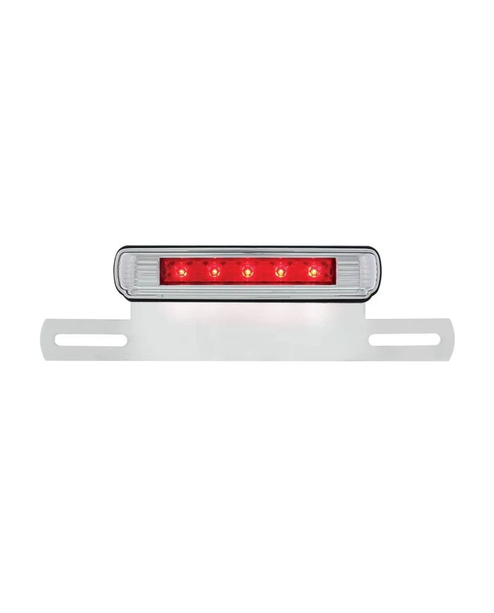 (CARD) CHROME LICENSE PLATE BRACKET WITH LED 3RD BRAKE LIGHT AND LICENSE PLATE LIGHT