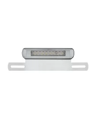 (CARD) CHROME LICENSE PLATE BRACKET WITH WHITE LED BACKUP LIGHT AND LICENSE PLATE LIGHT (CARD) CHROME LICENSE PLATE BRACKET WITH WHITE LED BACKUP LIGHT AND LICENSE PLATE LIGHT
