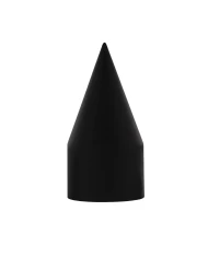 (BULK) BLACK 33mm x 4 1/8" X-POINTED THREAD-ON NUT COVER W/ FLANGE (BULK) BLACK 33mm x 4 1/8" X-POINTED THREAD-ON NUT COVER W/ FLANGE