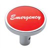 UP23330-"Emergency" Long Air Valve Knob - Red Aluminum Sticker