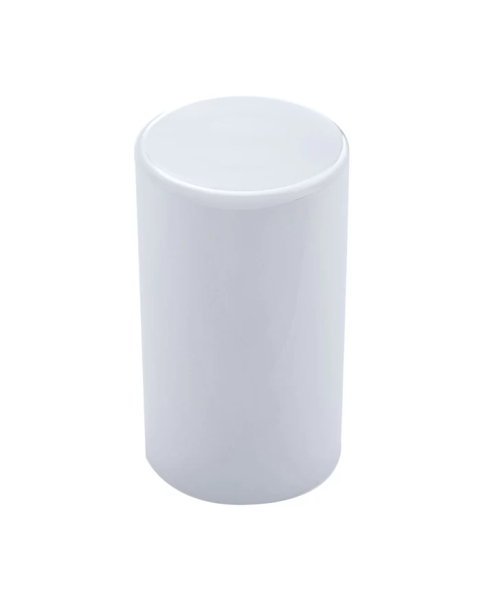 (10/PACK) 33mm CHROME PLASTIC CYLINDER THREAD-ON NUT COVER (10/PACK) 33mm CHROME PLASTIC CYLINDER THREAD-ON NUT COVER