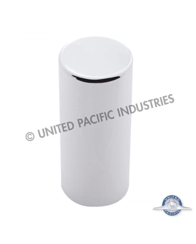 (BULK) CHROME PLASTIC 33mm x 4 1/4" THREAD-ON CYLINDER NUT COVER