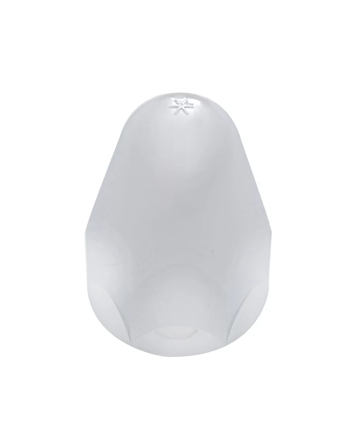 (20/PACK) CHROME PLASTIC 1 1/2" x 2 3/4" SLOTTED BULLET PUSH-ON NUT COVER (20/PACK) CHROME PLASTIC 1 1/2" x 2 3/4" SLOTTED BULLET PUSH-ON NUT COVER