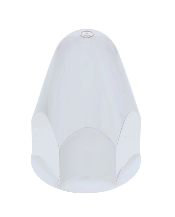 (BULK) CHROME PLASTIC 1 1/2" x 2 3/4" SLOTTED BULLET PUSH-ON NUT COVER (BULK) CHROME PLASTIC 1 1/2" x 2 3/4" SLOTTED BULLET PUSH-ON NUT COVER