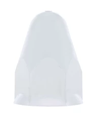 (BULK) CHROME PLASTIC 1 1/2" x 2 3/4" SLOTTED BULLET PUSH-ON NUT COVER (BULK) CHROME PLASTIC 1 1/2" x 2 3/4" SLOTTED BULLET PUSH-ON NUT COVER