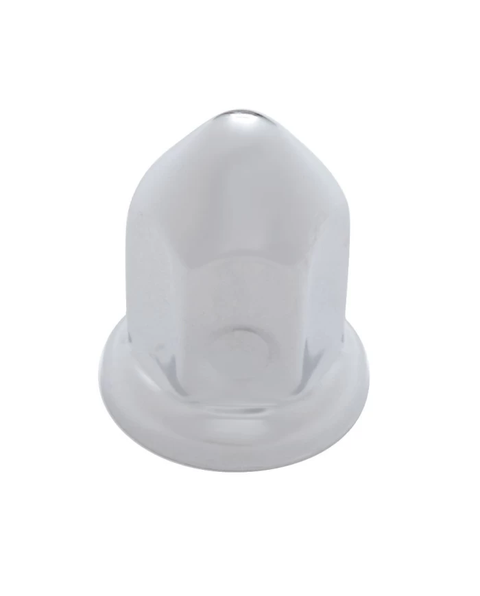 (BULK) CHROME 33mm x 2 3/8" POINTED NUT COVER W/ FLANGE (BULK) CHROME 33mm x 2 3/8" POINTED NUT COVER W/ FLANGE