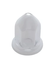 (BULK) CHROME 33mm x 2 3/8" POINTED NUT COVER W/ FLANGE (BULK) CHROME 33mm x 2 3/8" POINTED NUT COVER W/ FLANGE