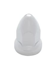 (BULK) CHROME PLASTIC 33mm x 2 3/4" BULLET PUSH-ON NUT COVER W/ LARGE FLANGE (BULK) CHROME PLASTIC 33mm x 2 3/4" BULLET PUSH-ON NUT COVER W/ LARGE FLANGE