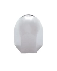 (20/PACK) CHROME PLASTIC 1 1/2" x 2 1/4" STANDARD PUSH-ON BULLET NUT COVER (20/PACK) CHROME PLASTIC 1 1/2" x 2 1/4" STANDARD PUSH-ON BULLET NUT COVER