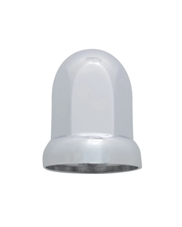 (BULK) CHROME 33mm x 2 7/16" PLASTIC STANDARD PUSH-ON NUT COVER W/ FLANGE (BULK) CHROME 33mm x 2 7/16" PLASTIC STANDARD PUSH-ON NUT COVER W/ FLANGE
