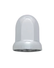 (BULK) CHROME 33mm x 2 7/16" PLASTIC STANDARD PUSH-ON NUT COVER W/ FLANGE (BULK) CHROME 33mm x 2 7/16" PLASTIC STANDARD PUSH-ON NUT COVER W/ FLANGE