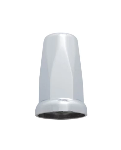 (BULK) CHROME PLASTIC 33mm x 3 1/4" EXTRA TALL PUSH-ON NUT COVER W/ FLANGE