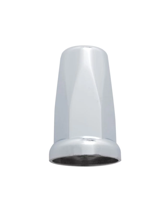 (BULK) CHROME PLASTIC 33mm x 3 1/4" EXTRA TALL PUSH-ON NUT COVER W/ FLANGE