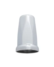 (BULK) CHROME PLASTIC 33mm x 3 1/4" EXTRA TALL PUSH-ON NUT COVER W/ FLANGE
