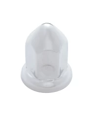 (BULK) STAINLESS STEEL 33mm x 2 3/8" POINTED NUT COVER W/ FLANGE (BULK) STAINLESS STEEL 33mm x 2 3/8" POINTED NUT COVER W/ FLANGE