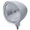 UP32516-Chrome "Chopper" Headlight With Smooth Visor H6024 Bulb