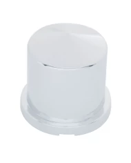 (BULK) CHROME PLASTIC 33mm x 1 7/8" POINTED ROUND PUSH-ON NUT COVER FOR HEX HEAD BOLTS