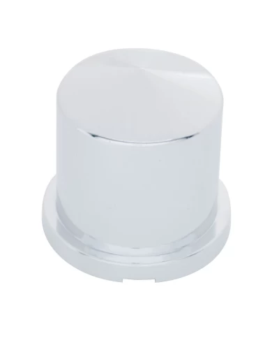 (10/PACK) CHROME PLASTIC 33mm x 1 7/8" POINTED ROUND PUSH-ON NUT COVER FOR HEX HEAD BOLTS