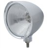 UP32517-Chrome "Chopper" Headlight With Smooth Visor H4 Bulb