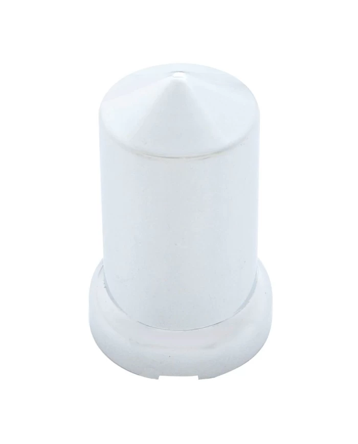 (20/PACK) CHROME PLASTIC 33mm x 3 3/16" POINTED PUSH-ON NUT COVER W/ FLANGE (20/PACK) CHROME PLASTIC 33mm x 3 3/16" POINTED PUSH-ON NUT COVER W/ FLANGE