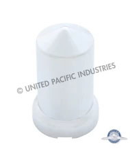 (BULK) CHROME PLASTIC 33mm x 3 3/16" ROUND PUSH-ON NUT COVER W/ FLANGE