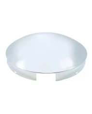 (BULK) CHROME 4 EVEN NOTCH FRONT DOME HUB CAP - 1" LIP