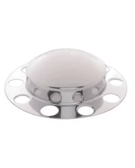 (BULK) CHROME FRONT 2PC. AXLE COVER - ALUMINUM RING (BULK) CHROME FRONT 2PC. AXLE COVER - ALUMINUM RING