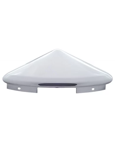 (BULK) CHROME 4 EVEN NOTCH FRONT POINTED HUB CAP - 7/16" LIP