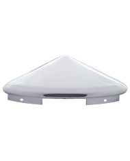 (BULK) CHROME 4 EVEN NOTCH FRONT POINTED HUB CAP - 7/16" LIP