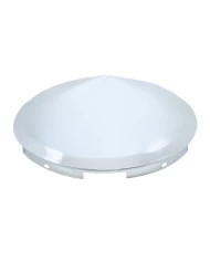 (BULK) CHROME 5 EVEN NOTCH FRONT POINTED HUB CAP - 7/16" LIP