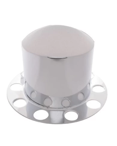 (BULK) CHROME REAR 2PC. AXLE COVER - ALUMINUM RING (BULK) CHROME REAR 2PC. AXLE COVER - ALUMINUM RING