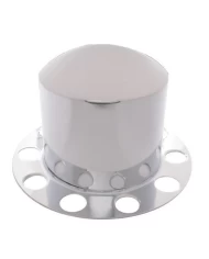 (BULK) CHROME REAR 2PC. AXLE COVER - ALUMINUM RING (BULK) CHROME REAR 2PC. AXLE COVER - ALUMINUM RING