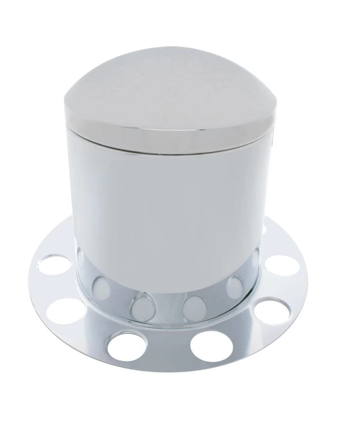 (BULK) CHROME REAR 3PC. AXLE COVER - ALUMINUM RING (BULK) CHROME REAR 3PC. AXLE COVER - ALUMINUM RING