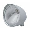 UP32525-Motorcycle Chrome "Chopper" Headlight With Smooth Visor H4 Bulb