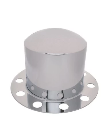 (BULK) CHROME REAR 2PC. AXLE COVER - 10 HOLES UNI-MOUNT RING (BULK) CHROME REAR 2PC. AXLE COVER - 10 HOLES UNI-MOUNT RING