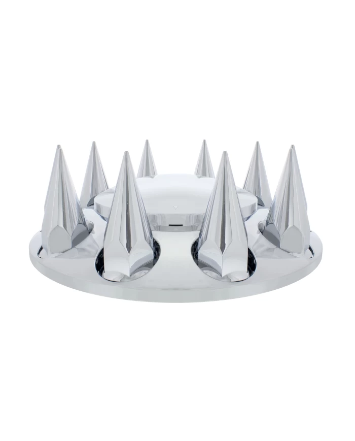 (CBOX) CHROME SPIKE FRONT AXLE COVER - 33MM THREAD-ON (CBOX) CHROME SPIKE FRONT AXLE COVER - 33MM THREAD-ON