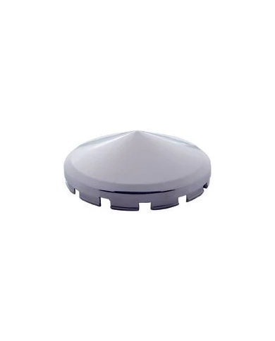 (CARD) CHROME PLASTIC FRONT POINTED AXLE COVER HUB CAP (CARD) CHROME PLASTIC FRONT POINTED AXLE COVER HUB CAP