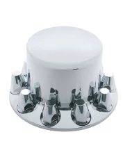 CHROME PLASTIC REAR AXLE COVER W/ REMOVABLE HUB CAP - 33mm THREAD-ON NUT COVER CHROME PLASTIC REAR AXLE COVER W/ REMOVABLE HUB CAP - 33mm THREAD-ON NUT COVER