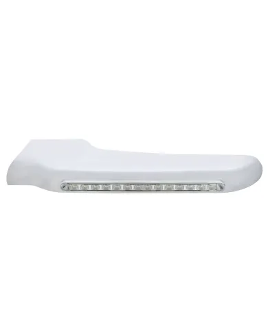 UP32562-14 Amber LED Front Fender Cover For Peterbilt 388 (2008-2015) & 389 (2008-2023)-Clear Lens - Driver