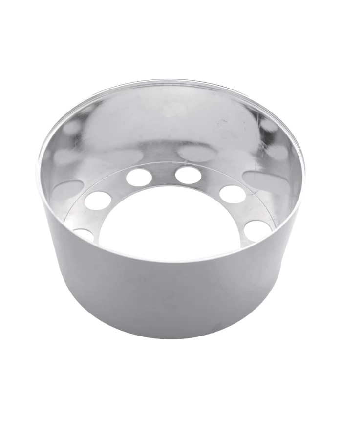(BOX) CHROME PLASTIC SINGLE HUB DESIGN REAR AXLE COVER W/ REMOVABL HUB CAP - TEN 33MM THREAD-ON NUT COVER (BOX) CHROME PLASTIC SINGLE HUB DESIGN REAR AXLE COVER W/ REMOVABL HUB CAP - TEN 33MM THREAD-ON NUT COVER