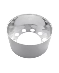 (BOX) CHROME PLASTIC SINGLE HUB DESIGN REAR AXLE COVER W/ REMOVABL HUB CAP - TEN 33MM THREAD-ON NUT COVER (BOX) CHROME PLASTIC SINGLE HUB DESIGN REAR AXLE COVER W/ REMOVABL HUB CAP - TEN 33MM THREAD-ON NUT COVER