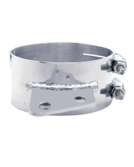 (BULK) STAINLESS STEEL 6" BUTT JOINT EXHAUST CLAMP W/ ANGLED BRACKET (BULK) STAINLESS STEEL 6" BUTT JOINT EXHAUST CLAMP W/ ANGLED BRACKET