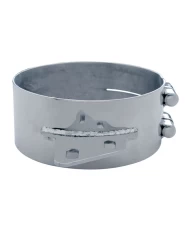 (BULK) STAINLESS STEEL 8" BUTT JOINT EXHAUST CLAMP W/ ANGLED BRACKET (BULK) STAINLESS STEEL 8" BUTT JOINT EXHAUST CLAMP W/ ANGLED BRACKET