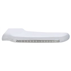 UP32572-Sequential 14 Amber LED Front Fender Cover For Peterbilt 388 (2008-2015) & 389 (2008-2023)-Clear Lens - Driver