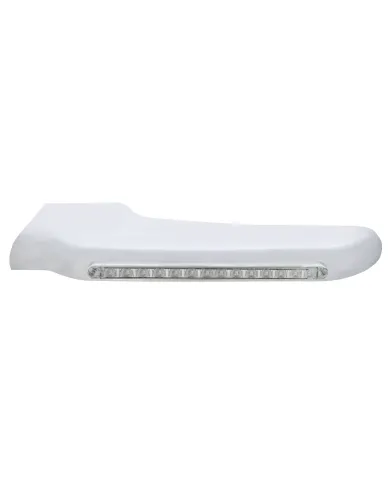 UP32572-Sequential 14 Amber LED Front Fender Cover For Peterbilt 388 (2008-2015) & 389 (2008-2023)-Clear Lens - Driver