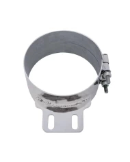 (BULK) STAINLESS STEEL 7" BUTT JOINT EXHAUST CLAMP W/ STRAIGHT BRACKET (BULK) STAINLESS STEEL 7" BUTT JOINT EXHAUST CLAMP W/ STRAIGHT BRACKET