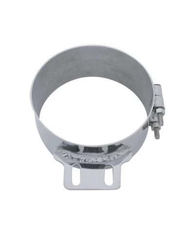 (BULK) STAINLESS STEEL 8" BUTT JOINT EXHAUST CLAMP W/ STRAIGHT BRACKET (BULK) STAINLESS STEEL 8" BUTT JOINT EXHAUST CLAMP W/ STRAIGHT BRACKET