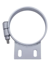 (BULK) CHROME PETERBILT CAB 5" EXHAUST CLAMP (BULK) CHROME PETERBILT CAB 5" EXHAUST CLAMP