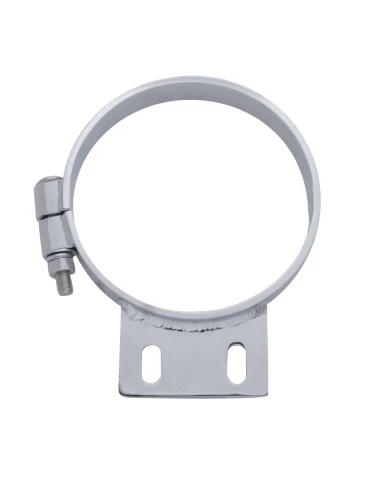 (BULK) CHROME PETERBILT CAB 6" EXHAUST CLAMP (BULK) CHROME PETERBILT CAB 6" EXHAUST CLAMP