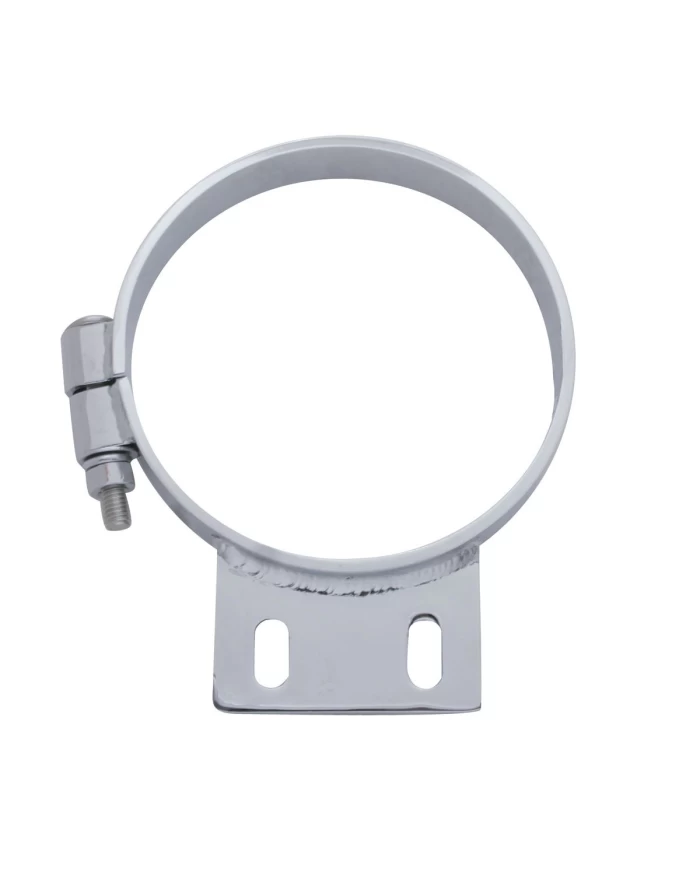 (BULK) CHROME PETERBILT CAB 6" EXHAUST CLAMP (BULK) CHROME PETERBILT CAB 6" EXHAUST CLAMP